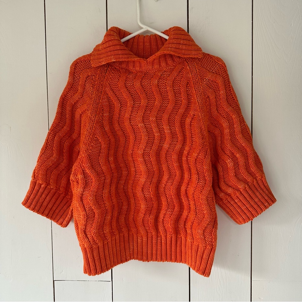 Misha and Puff Wake Ridge Sweater Sz M Orange NWT